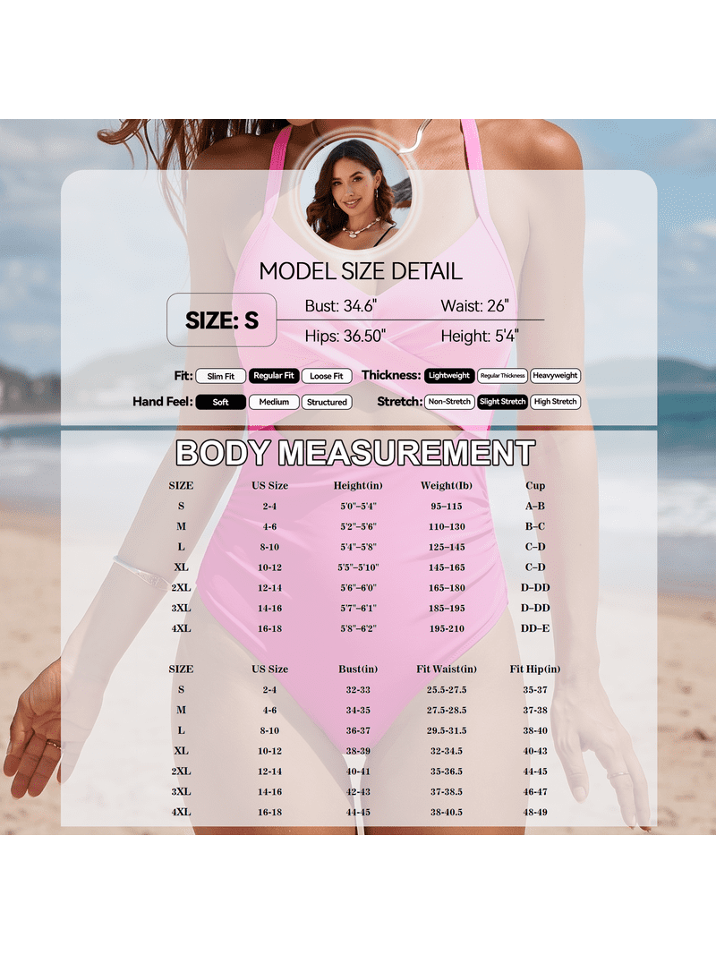 Pink 2-tone Crossed Cutout Backless Monokini