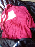 ST JOHNS BAY ACTIVE SZ L Rose Pink Gold Swirl Blouse