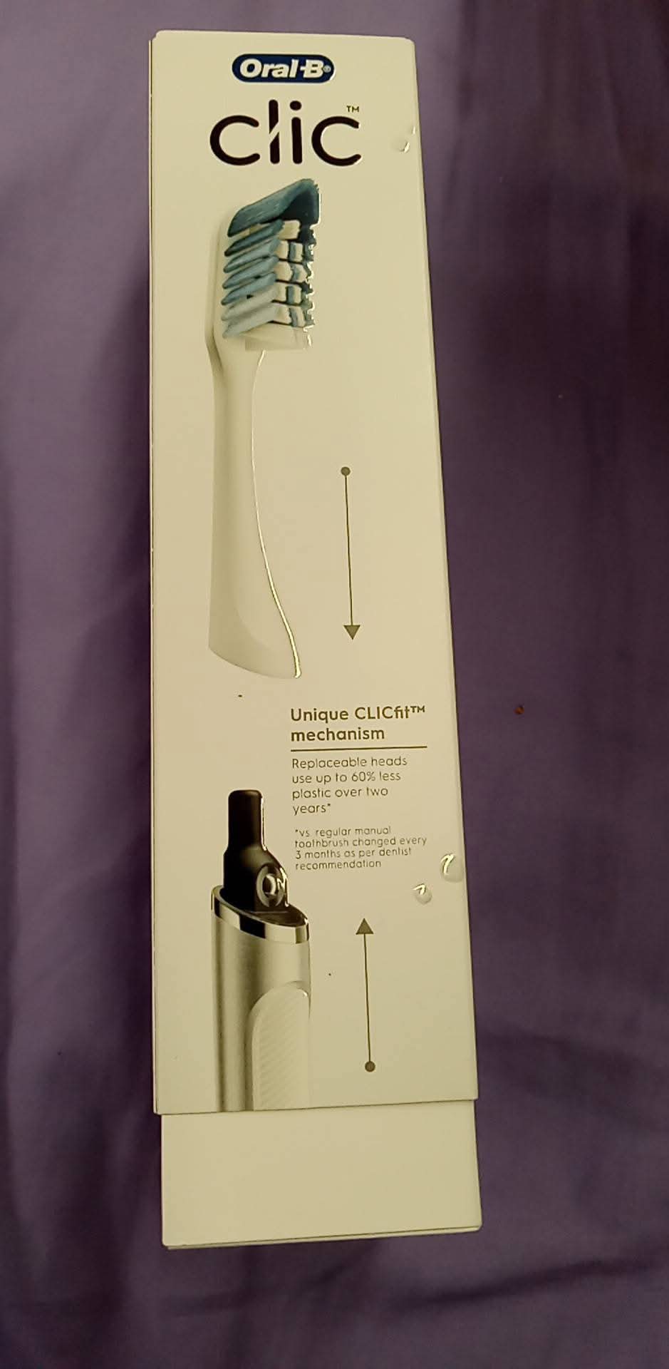 Oral-B Clic Rose Gold Toothbrush with Magnetic Brush Holder - Brand New