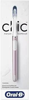 Oral-B Clic Rose Gold Toothbrush with Magnetic Brush Holder - Brand New