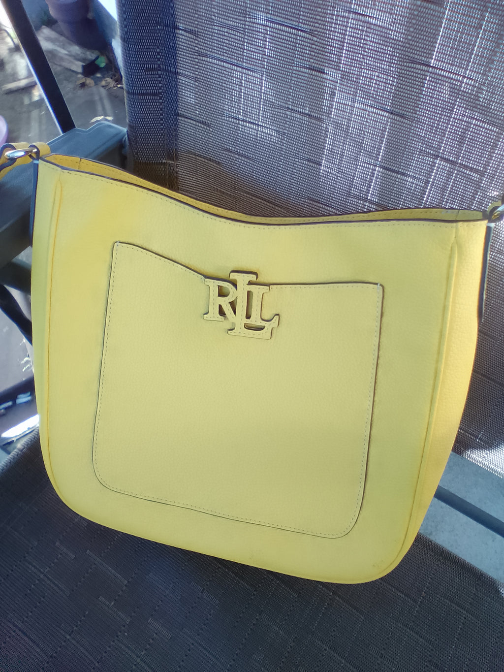 Lauren Ralph Lauren Cameryn Pebbled Leather Large Crossbody Bag
