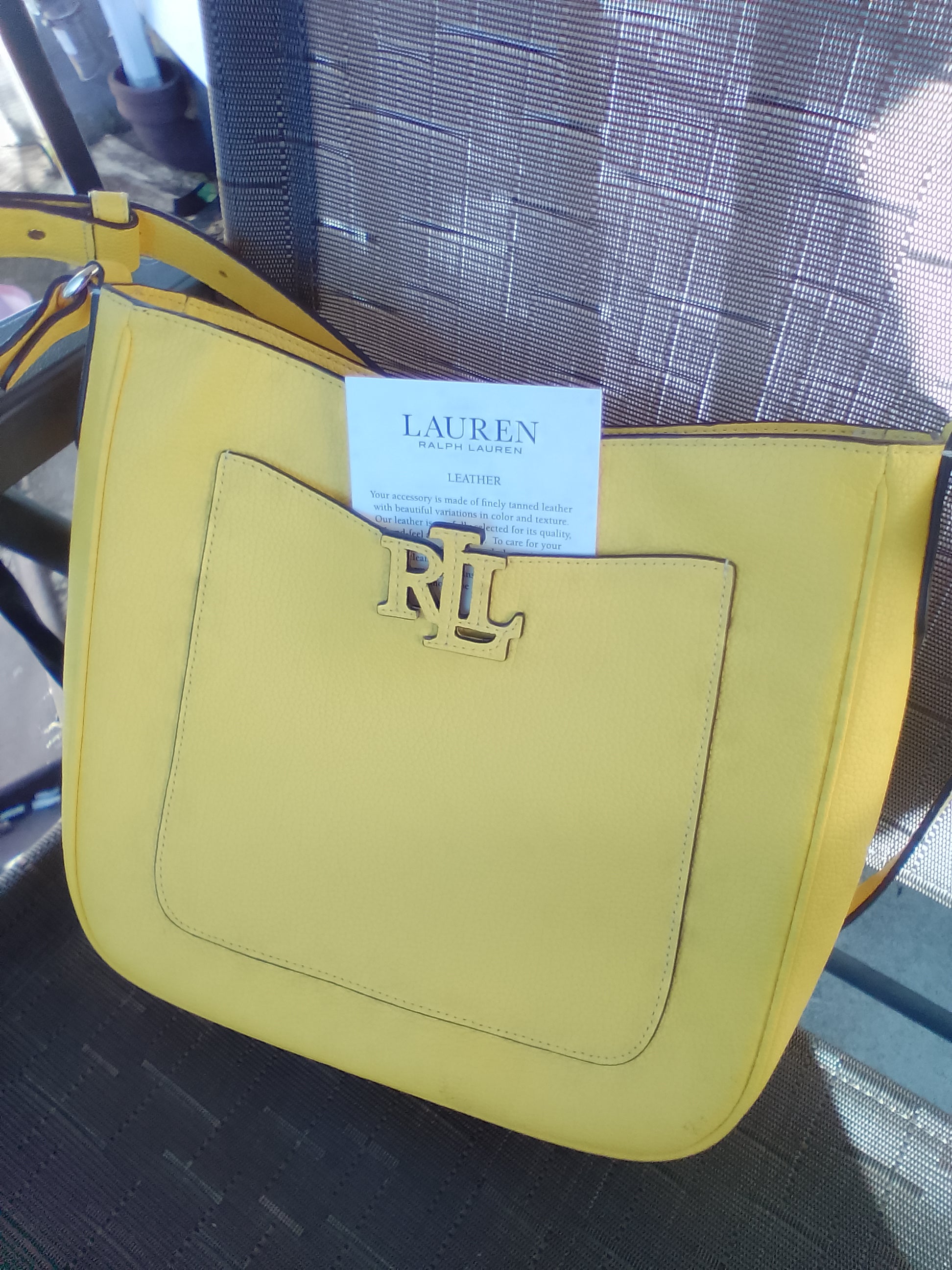 Lauren Ralph Lauren Cameryn Pebbled Leather Large Crossbody Bag