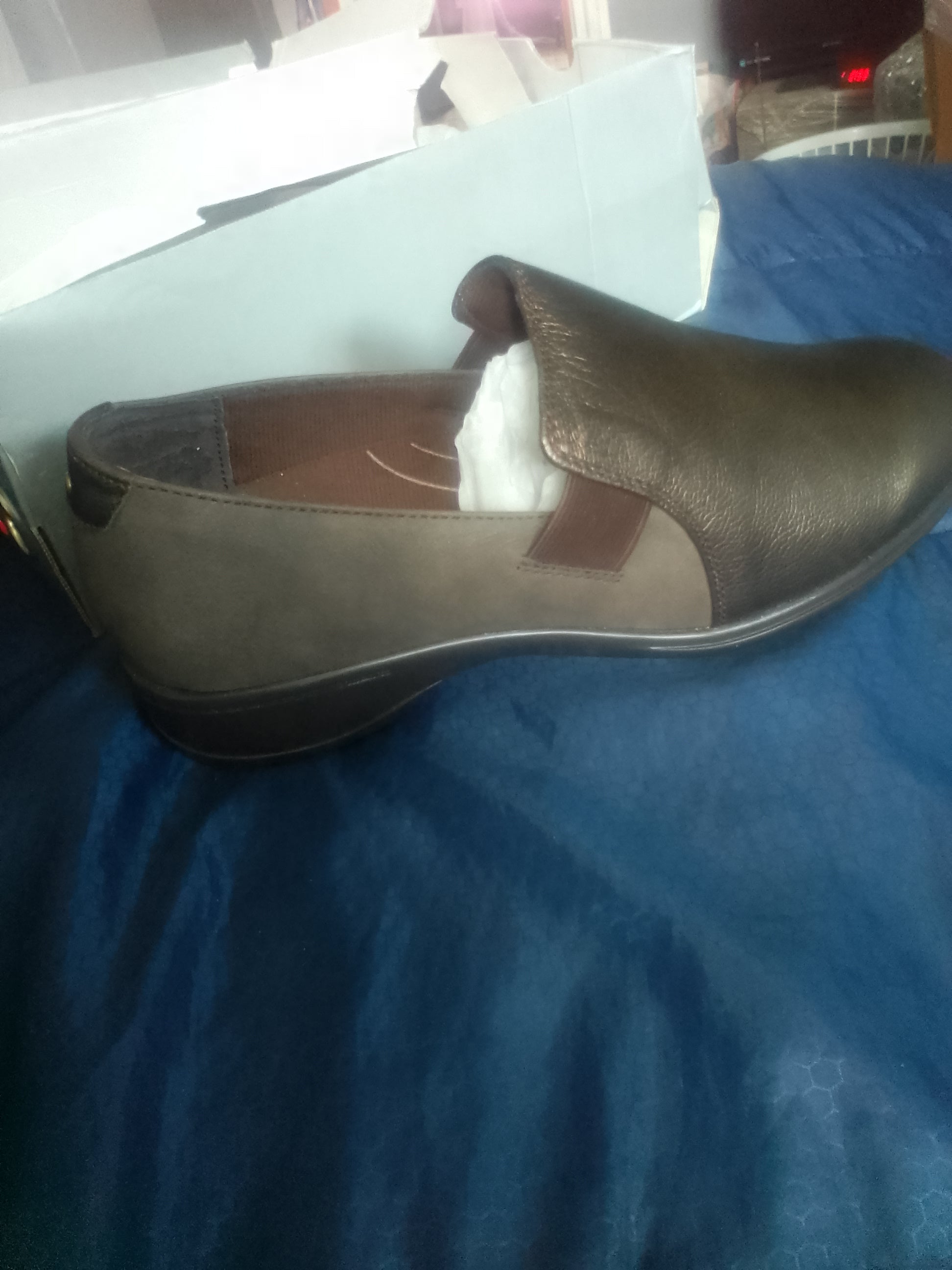 Ros Hommerson Slide in 62035-10 Women's Casual Shoe: Brown/Leather/Napa 8 Medium (B) Slip-On