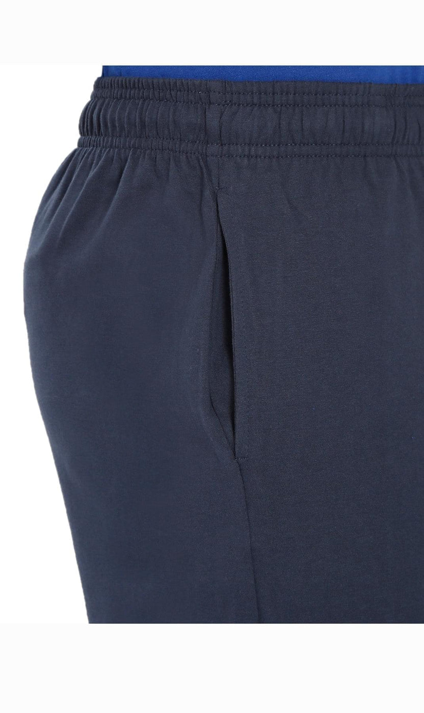 2 Pack Mens Cotton Knit Shorts with Elastic Waistband and Inner Drawstrings