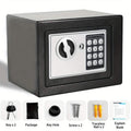 Fireproof Digital Home Safe with Keypad Sensor Light & Money Bag-Silver