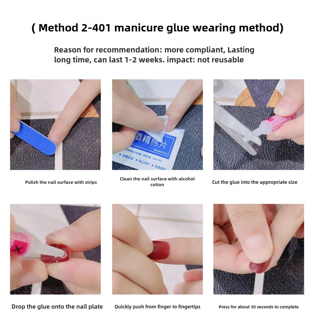 0963- Handmade press on nails fake nails removable