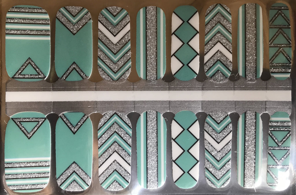Mint Geo Nail Strips