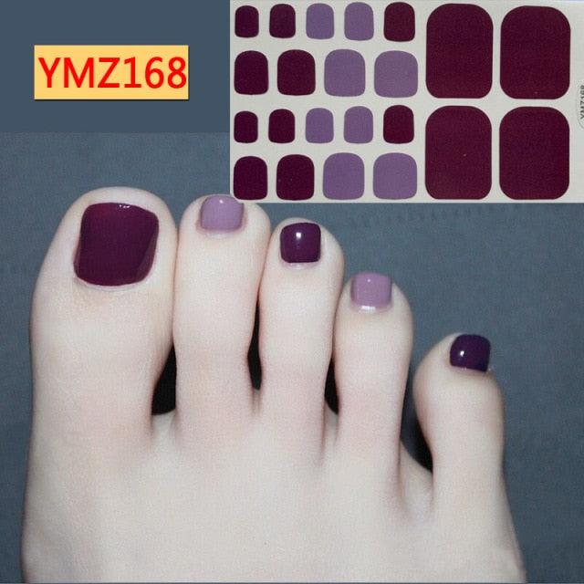 Mixed Full Toe Nail Wraps