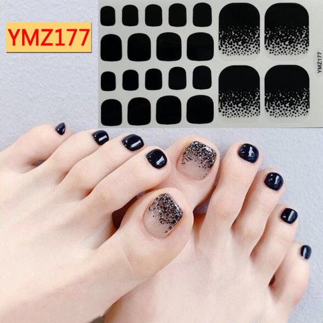 Mixed Full Toe Nail Wraps