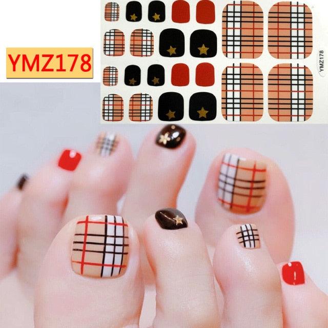Mixed Full Toe Nail Wraps
