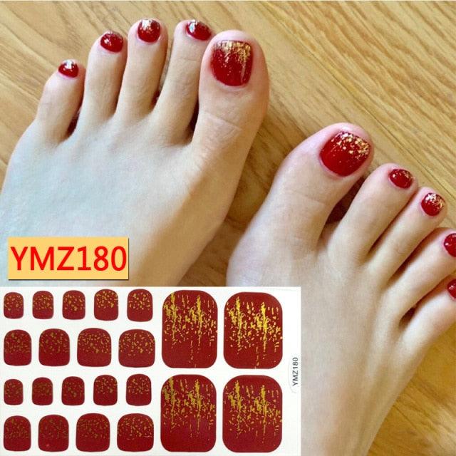 Mixed Full Toe Nail Wraps