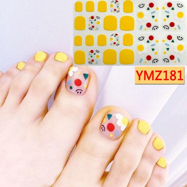 Mixed Full Toe Nail Wraps