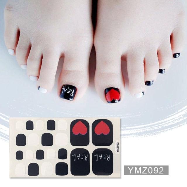 Mixed Full Toe Nail Wraps