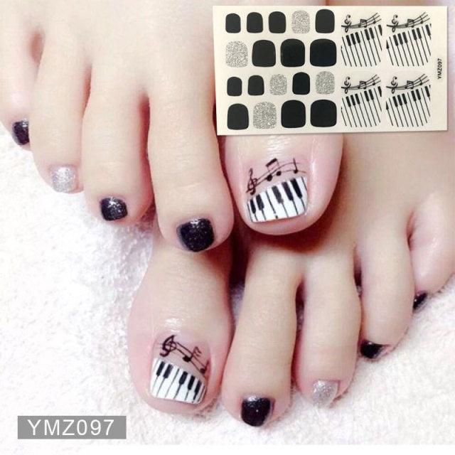 Mixed Full Toe Nail Wraps