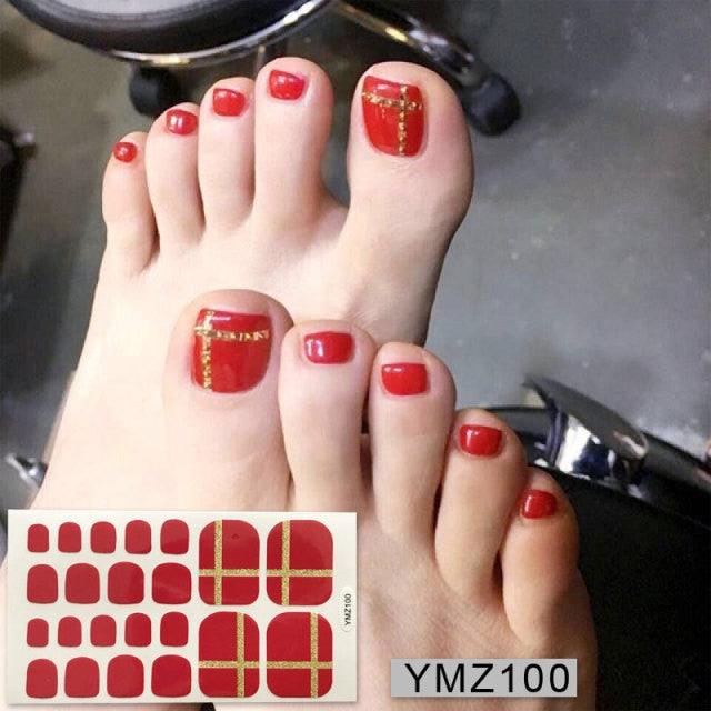 Mixed Full Toe Nail Wraps