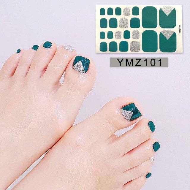 Mixed Full Toe Nail Wraps