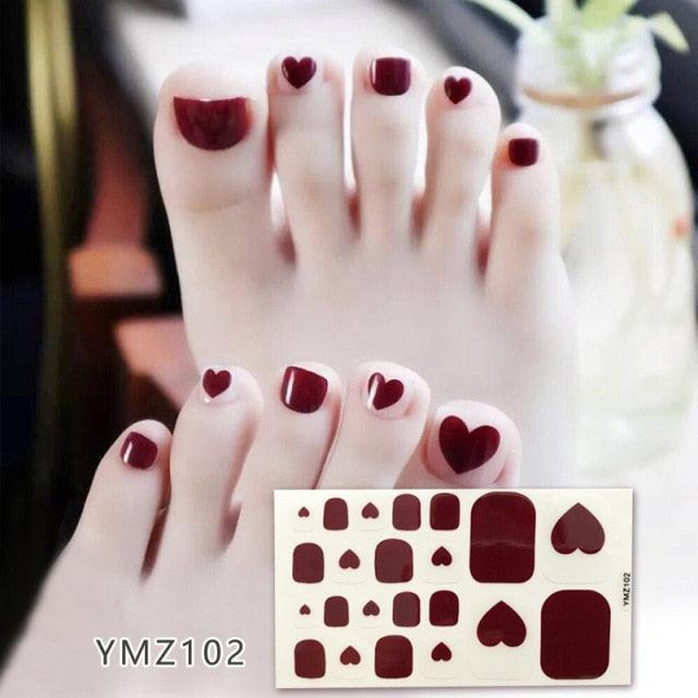 Mixed Full Toe Nail Wraps