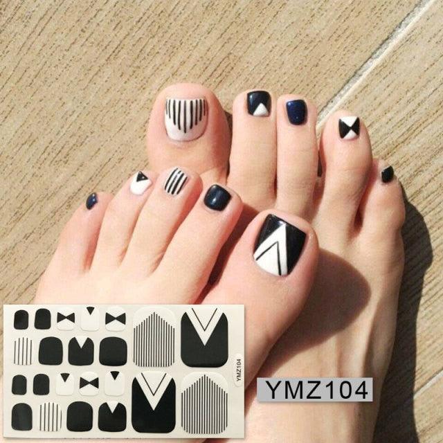 Mixed Full Toe Nail Wraps