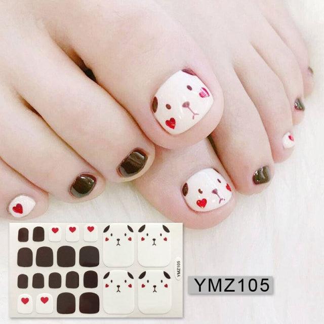 Mixed Full Toe Nail Wraps