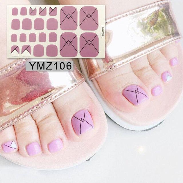 Mixed Full Toe Nail Wraps