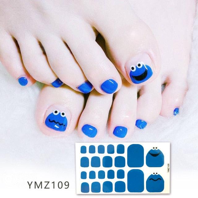 Mixed Full Toe Nail Wraps