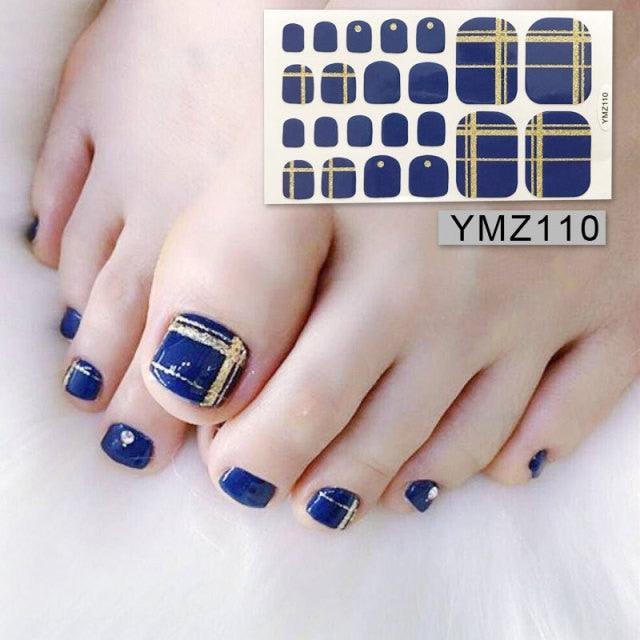 Mixed Full Toe Nail Wraps