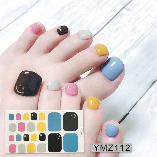 Mixed Full Toe Nail Wraps