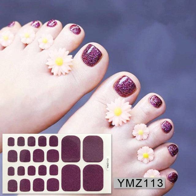 Mixed Full Toe Nail Wraps