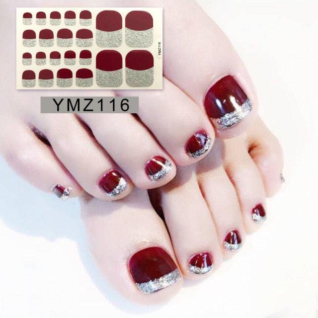 Mixed Full Toe Nail Wraps