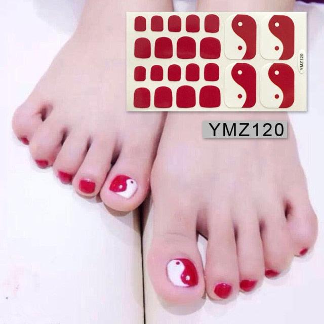 Mixed Full Toe Nail Wraps