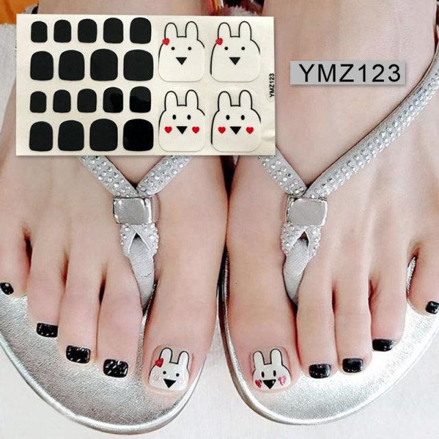 Mixed Full Toe Nail Wraps