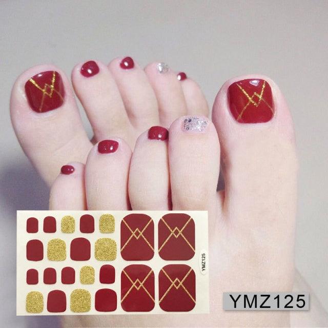 Mixed Full Toe Nail Wraps