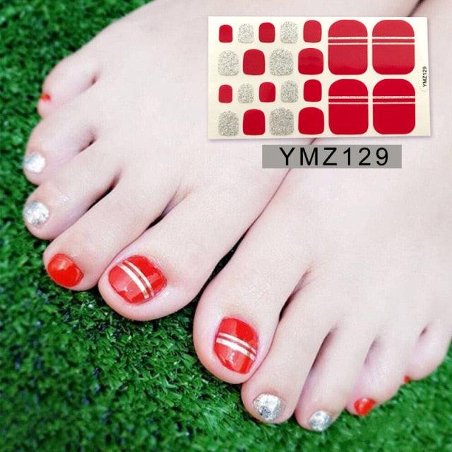 Mixed Full Toe Nail Wraps