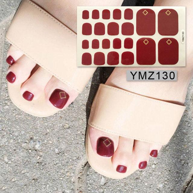 Mixed Full Toe Nail Wraps