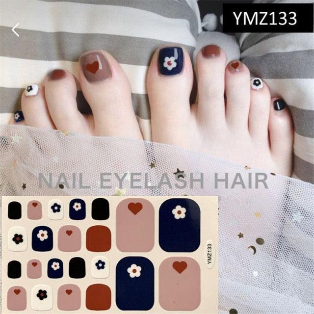 Mixed Full Toe Nail Wraps