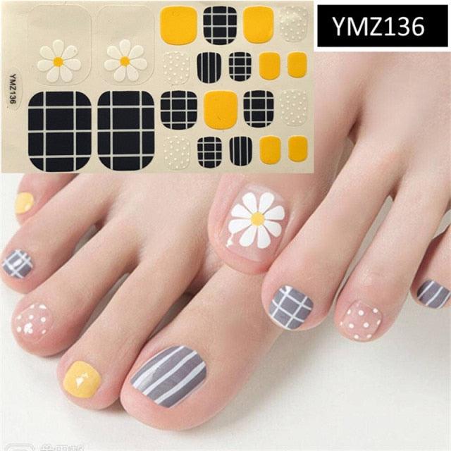 Mixed Full Toe Nail Wraps