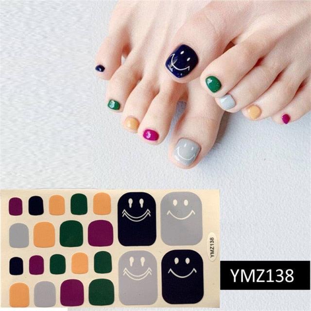 Mixed Full Toe Nail Wraps