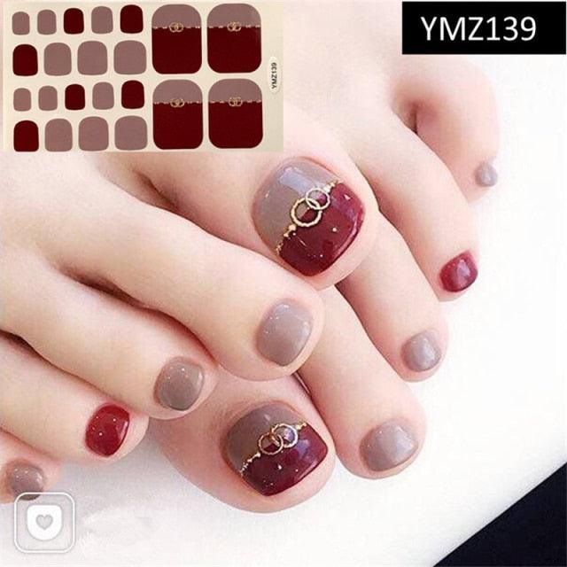 Mixed Full Toe Nail Wraps