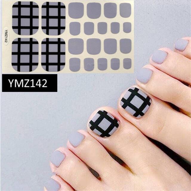 Mixed Full Toe Nail Wraps