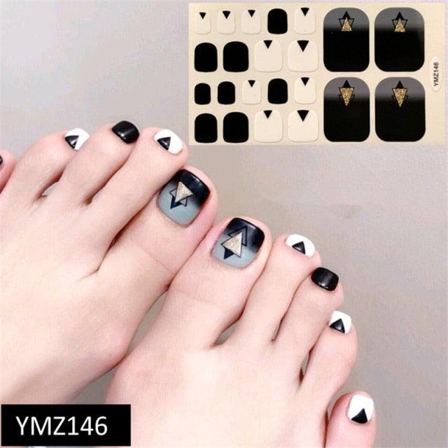 Mixed Full Toe Nail Wraps