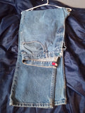 Tommy Hilfiger jeans men's 38/32 Tommy Jeans logo patch lighter wash loose fit 90's vintage Tommy Jeans