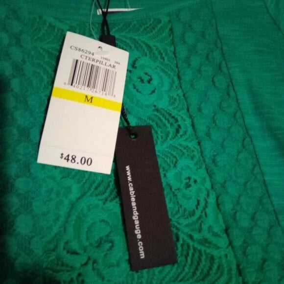 Cable & Gauge Lace Tunic Top