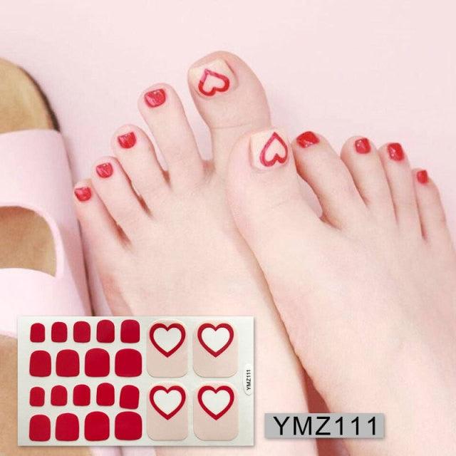 Mixed Full Toe Nail Wraps