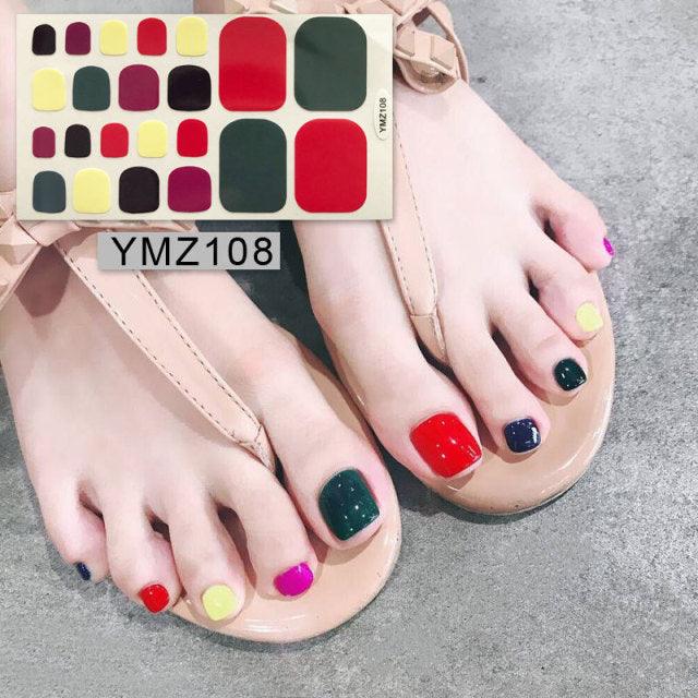 Mixed Full Toe Nail Wraps