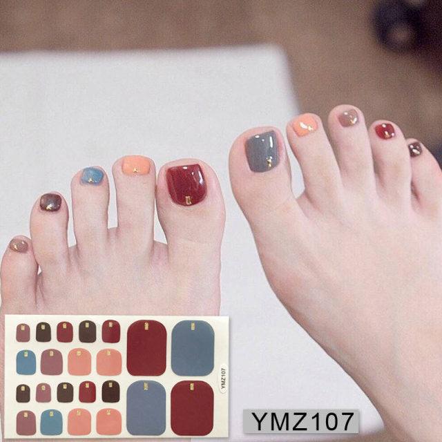 Mixed Full Toe Nail Wraps