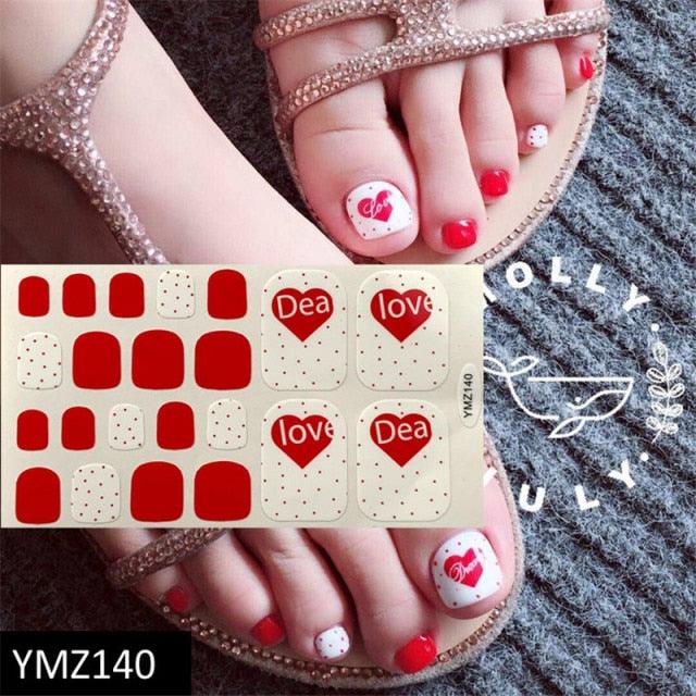 Mixed Full Toe Nail Wraps