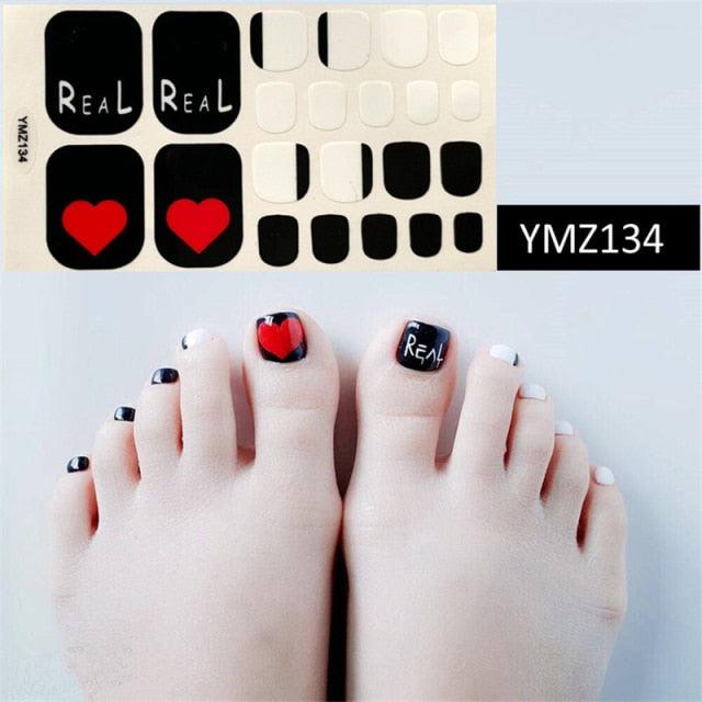 Mixed Full Toe Nail Wraps