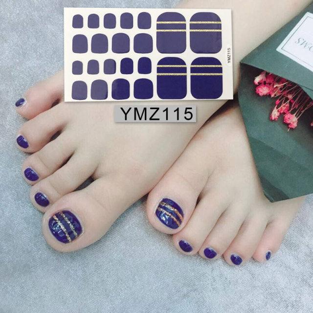 Mixed Full Toe Nail Wraps