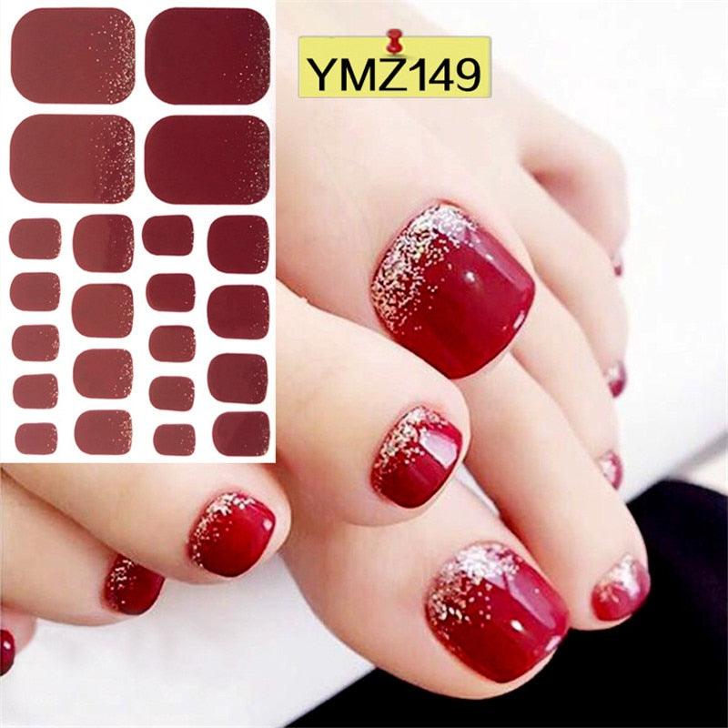 Mixed Full Toe Nail Wraps