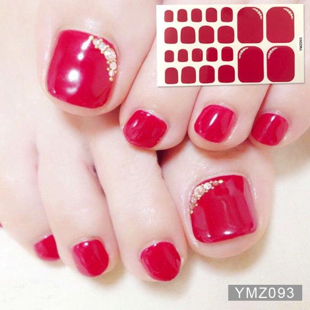 Mixed Full Toe Nail Wraps